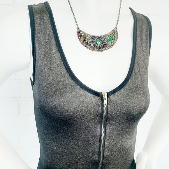 Vintage Metallic Gold Body Suit - Picture 2 of 6